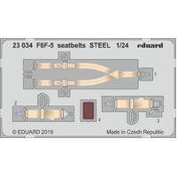 Eduard 1/24 F6F-5 seatbelts STEEL Photo-etch set (Airfix) [23034]