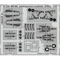 Eduard 1/35 MH-60L pilots/ gunners seatbelts STEEL Photo-etch set (Kitty Hawk) [33229]