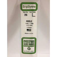 Evergreen White Polystyrene Angle 0.156 x 14" / 4mm x 36cm (3)