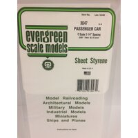 Evergreen White Polystyrene O-Scale Siding 0.020 x 6 x 12" / 0.51mm x 15cm x 30cm (1)