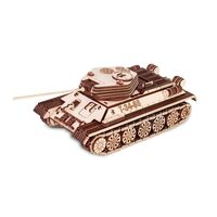 Eco Wood Art 00082 Tank T-34-85 Wooden Model - EWA-00082