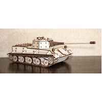 Rotating turret, opening hatches, rolling wheels and tracks - EWA-TANK-LOWE