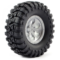 Pre-Mounted 6Hex/Tyre (2) Grey Outback - FTX-8170G