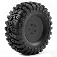 Pre-Mounted Steel Lug/Tyre (2) Black Out - FTX-8172B