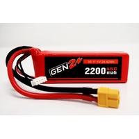 Gen2 2200mah 45c 3s SC Lipo W/multi plug