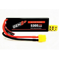 Gen2 5300mah 45c 4s HC Lipo w/multi plug