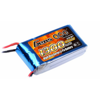 Gens Ace 1300mAh 25C 7.4V Soft Case Battery (Deans Plug) - GA2S-1300-25C-S
