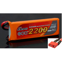 Gens Ace 2200mAh 20C 7.4V Soft Case Lipo Battery (Deans Plug) - GA2S-2200-20C-S