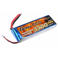 Gens Ace 3300mAh 25C 7.4V Soft Case Lipo Battery - GA2S-3300-25C-S