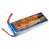 Gens Ace 4000mAh 25C 7.4V Soft Case Lipo Battery (Deans Plug) - GA2S-4000-25C-S