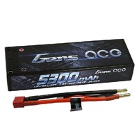 Gens Ace 5300mAh 65C 7.4V Hard Case Battery (4.0mm banana to Deans Plug) - GA2S-5300-65C-H