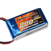 Gens Ace 800mAh 20C 7.4V Soft Case Lipo Battery (JST Plug) - GA2S-800-20C-S