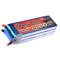 Gens Ace 2200mAh 55C 11.1V Soft Case Lipo Battery (Deans Plug) - GA3S-2200-55C-S