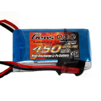 Gens Ace 450mAh 30C 11.1V Soft Case Lipo Battery (JST Plug) - GA3S-450-30C-S