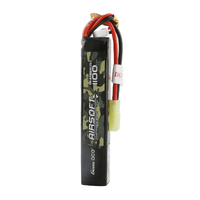 Gens Ace 3S Airsoft 1100mAh 11.1V 25C Soft Case LiPo Battery (Tamiya)