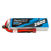 Gens Ace 3S 2600mAh 11.1V 45C Soft Case LiPo Battery (Deans)