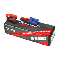 Gens Ace 3S 5300mAh 11.1V 60C Hardcase/Hardwired LiPo Battery (EC5)