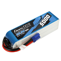 Gens Ace 6S 5000mAh 22.2V 60C Soft Case LiPo Battery (EC5)