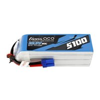 Gens Ace 6S 5100mAh 22.2V 80C Soft Case LiPo Battery (EC5)