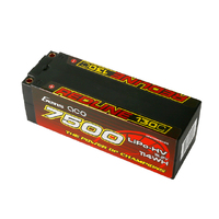 Gens Ace 4S Redline 7500mAh 15.2V 130C Hardcase/5mm bullet HV LiPo Battery (Deans)