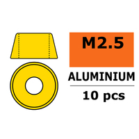 G-Force 0406-020 Aluminium Washer - for M2.5 Socket Head Screws - OD=7mm - Gold (10) - GF-0406-020