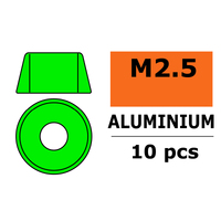 G-Force 0406-021 Aluminium Washer - for M2.5 Socket Head Screws - OD=7mm - Green (10) - GF-0406-021