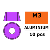 G-Force 0406-032 Aluminium Washer - for M3 Socket Head Screws - OD=8mm - Purple (10) - GF-0406-032