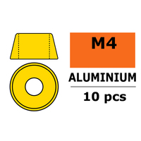 G-Force 0406-040 Aluminium Washer - for M4 Socket Head Screws - OD=10mm - Gold (10) - GF-0406-040