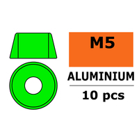 G-Force 0406-051 Aluminium Washer - for M5 Socket Head Screws - OD=12mm - Green (10) - GF-0406-051