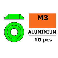 G-Force 0407-021 Aluminium Washer - for M3 Button Head Screws - OD=10mm - Green (10) - GF-0407-021