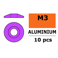 G-Force 0407-032 Aluminium Washer - for M3 Button Head Screws - OD=15mm - Purple (10) - GF-0407-032