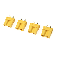 G-Force 1033-002 Connector - XT-30U - Gold Plated - Male (4) - GF-1033-002