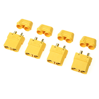 G-Force 1053-002 Connector - XT-90H - w/ Cap - Gold Plated - Male (4) - GF-1053-002