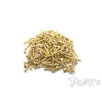 TWORKS Gold Plated Steel Screw Set 146pcs. ( For Xray XB4'22 )