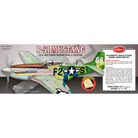 Guillow's Mustang - Laser Cut Balsa Plane Model Kit