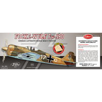 Guillow's Focke-Wulf - Laser Cut Balsa Plane Model Kit