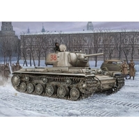 HobbyBoss 1/48 Russian KV -1 Model 1942 Lightweight Cast Tank Plastic Model Kit [84814]