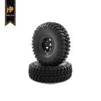 Hobby Plus CR-18 1.0 GRABBER M/T Tire Set (Black Wheel)