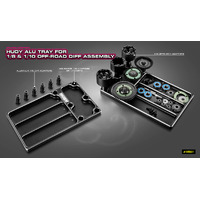 HUDY ALU TRAY FOR 1/8 OFF-ROAD DIFF ASSEMBLY - HD109841