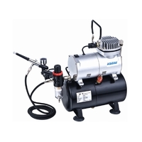 Hseng Air Compressor with Holding Tank Kit (Includes Hose & HS-80 Airbrush) [AS186K]