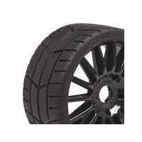 HOBBYTECH Challenge 1 / 8 Pre glued RALLY Tyres on Black wheels - HT-452B