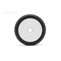 Jetko 1/8 LESNAR Buggy Tyres (Dish/White Rim/Super Soft) (2pcs) [1004DWSSG]