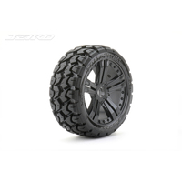 Jetko 1/8 Buggy EX-TOMAHAWK Tyres (Claw Rim/Black/Medium Soft/Belted) (2pcs) [1501CBMSGB]