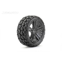 Jetko 1/8 Buggy EX-TOMAHAWK Tyres (Claw Rim/Black/Medium Soft/Belted) [1501CBMSGB]