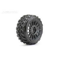 Jetko 1/8 Buggy EX-KING COBRA Tyres (Radia Rim/Black/Medium Soft/Belted) (2pcs) [1502RBMSGB]