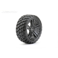 Jetko 1/8 Buggy EX-ROCKFORM Tyres (Claw Rim/Black/Medium Soft/Belted) (2pcs) [1503CBMSGB]