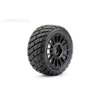 Jetko 1/8 Buggy EX-ROCKFORM Tyres (Radia Rim/Black/Medium Soft/Belted) (2pcs) [1503RBMSGB]