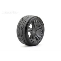 Jetko 1/8 Buggy EX-SUPER SONIC Tyres (Claw Rim/Black/Medium Soft/Belted) [1504CBMSGB]