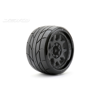 Jetko 1/8 SGT 3.8 EX-SUPER SONIC Tyres (Claw Rim/Black/Med Soft/17mm/Belted) (2pcs) [1604CBMSGBB1]