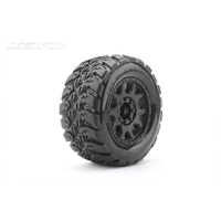Jetko 1/8 MT 3.8 EX-KING COBRA Tyres (Claw Rim/Black/Medium Soft/17mm/Belted) (2pcs) [1802CBMSGBB1]